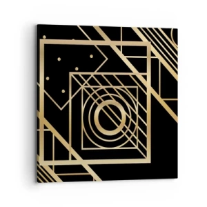 Schilderen op canvas - Gouden geometrie - 70x70 cm