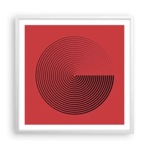 Poster in een witte lijst - Circulaire beweging - 60x60 cm