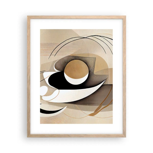 Een poster in een licht eiken lijst - Compositie: de essentie van de dingen - 40x50 cm