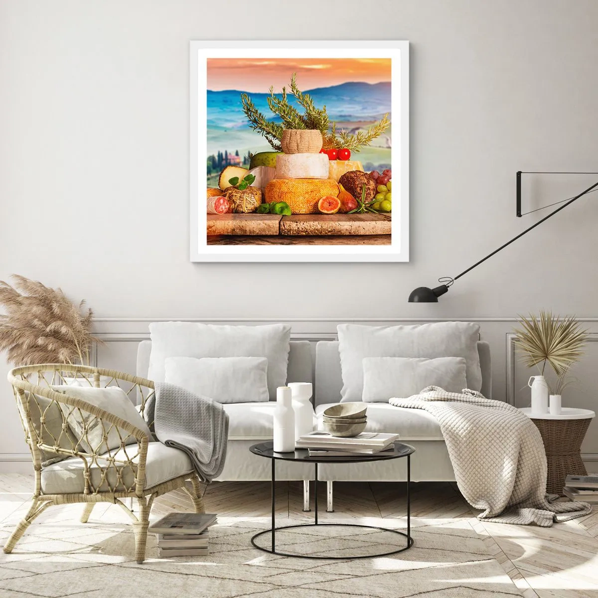 Poster in een witte lijst - De Italiaanse levensvreugde - 30x30 cm