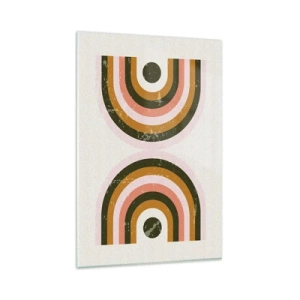 Schilderen op glas - Tweeling abstractie - 80x120 cm