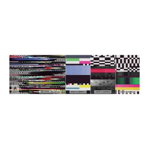 Fotobehang Monster Premium Canvas - Het controlebeeld van de werkelijkheid - Abstractie, Deel, Digitale ruis - 100x30 cm