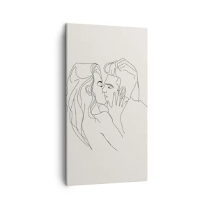 Schilderen op canvas - Verstrikt in gevoel - 45x80 cm