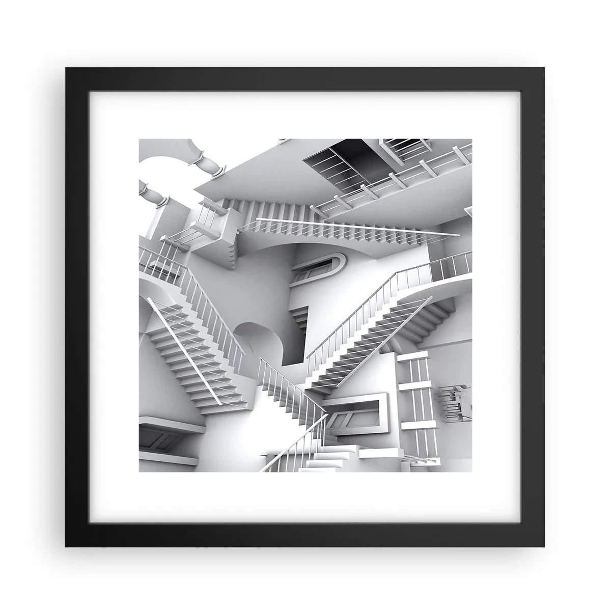 Poster in een zwarte lijst - De paradoxen van de ruimte - 30x30 cm