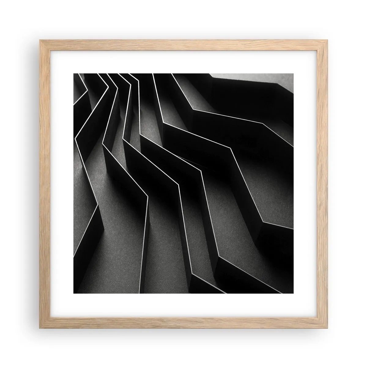 Een poster in een licht eiken lijst - Ruimtelijke orde - 40x40 cm