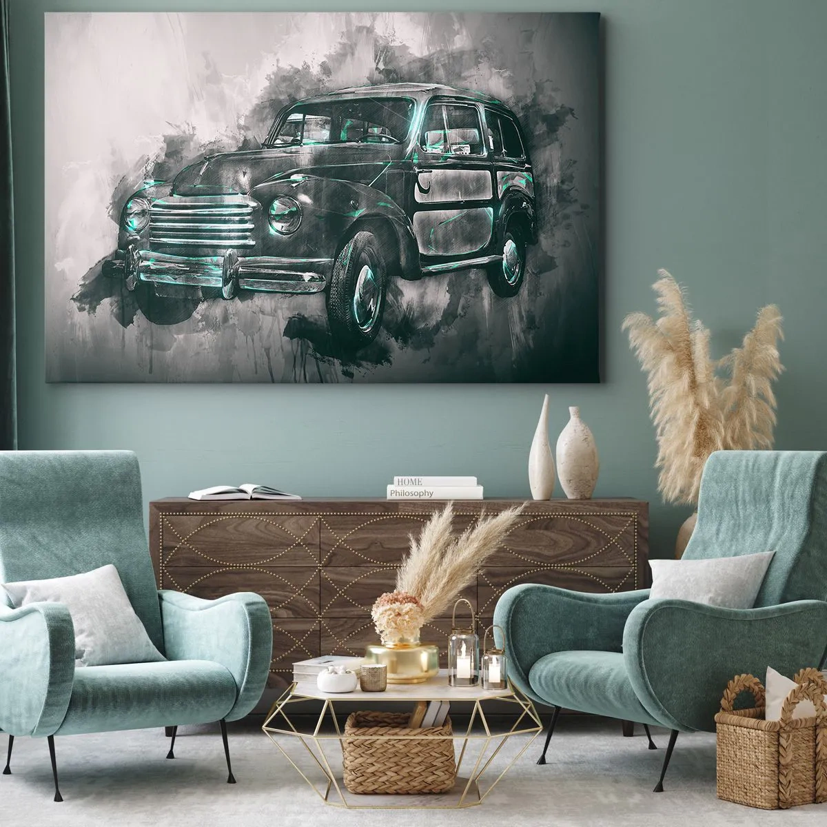 Schilderen op canvas - Geëerde voorouder - 120x80 cm