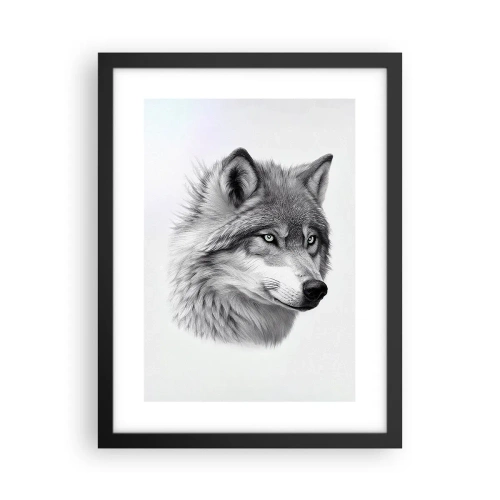 Poster in een zwarte lijst - Alfa – zonder twijfel - 30x40 cm