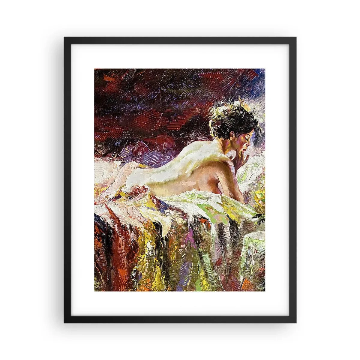 Poster in een zwarte lijst - Venus in gedachten - 40x50 cm