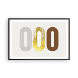 Poster in een zwarte lijst - Oooo! - 91x61 cm