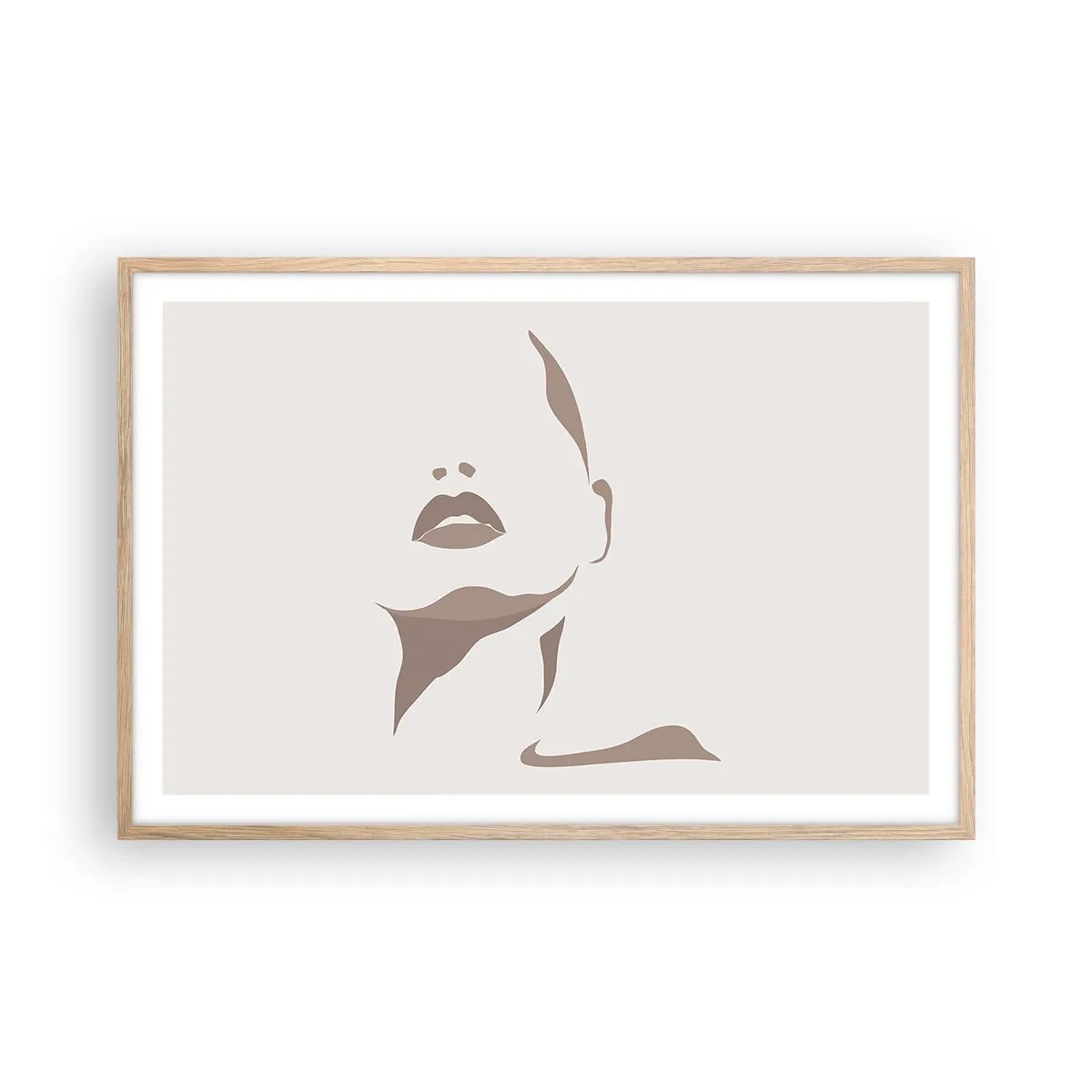 Een poster in een licht eiken lijst - Gemaakt van licht en schaduw - 91x61 cm