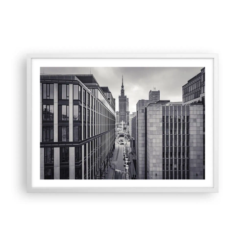 Poster in een witte lijst - Warschau vallei - 70x50 cm