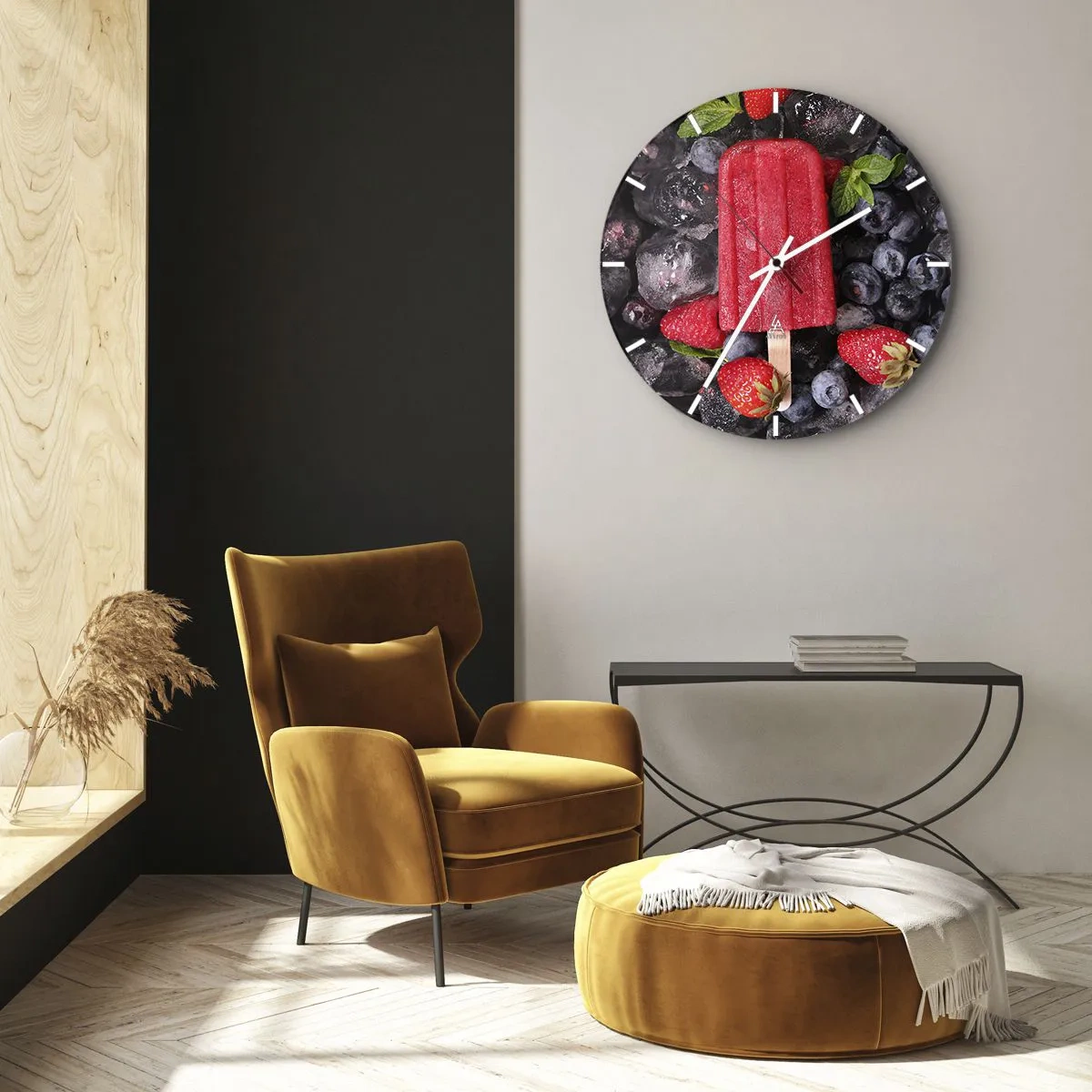 Wandklok - Klok - De smaak van hete zomer - 40x40 cm