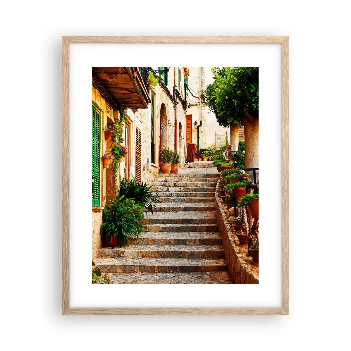 Een poster in een licht eiken lijst - De charme van een Spaanse vakantie - 40x50 cm