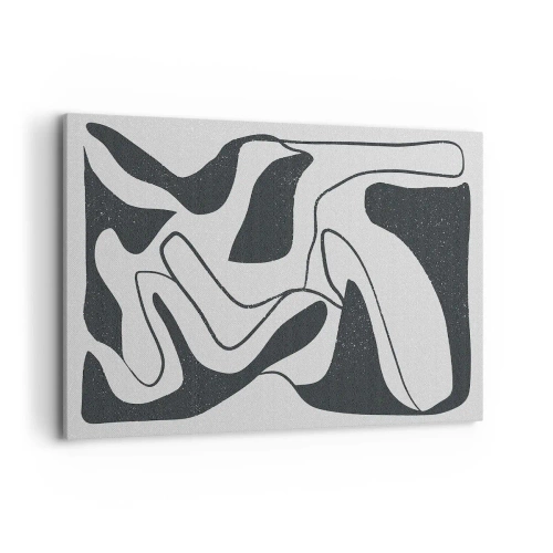 Schilderen op canvas - Abstract doolhofplezier - 120x80 cm