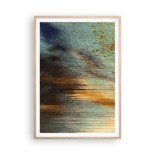 Een poster in een licht eiken lijst - Een niet toevallig kleurrijke compositie - 70x100 cm