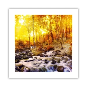 Poster - Stenen gezet in goud en platina - 40x40 cm