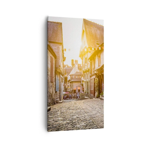 Schilderen op canvas - De witte geest van het stadje - 55x100 cm