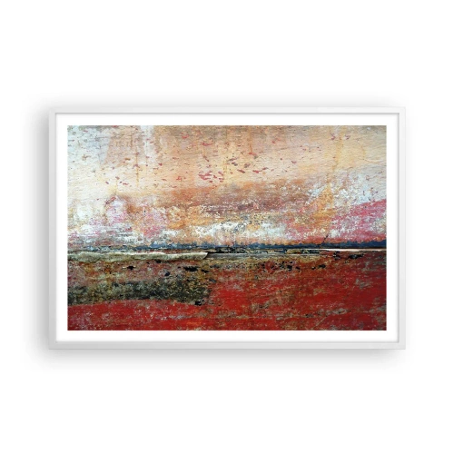 Poster in een witte lijst - Wellicht is het de zee - 91x61 cm