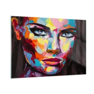 Schilderen op glas - De ziel is ook kleurrijk - 100x70 cm