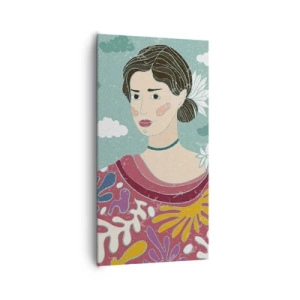 Schilderen op canvas - Met melancholie in de ogen - 65x120 cm