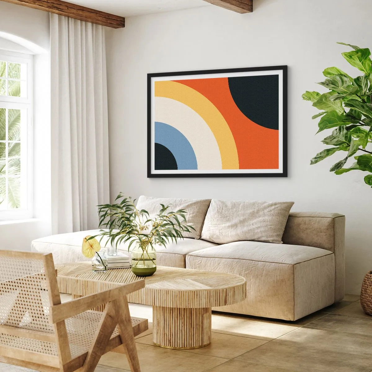 Poster in een zwarte lijst - Naar mezelf toe - 70x50 cm