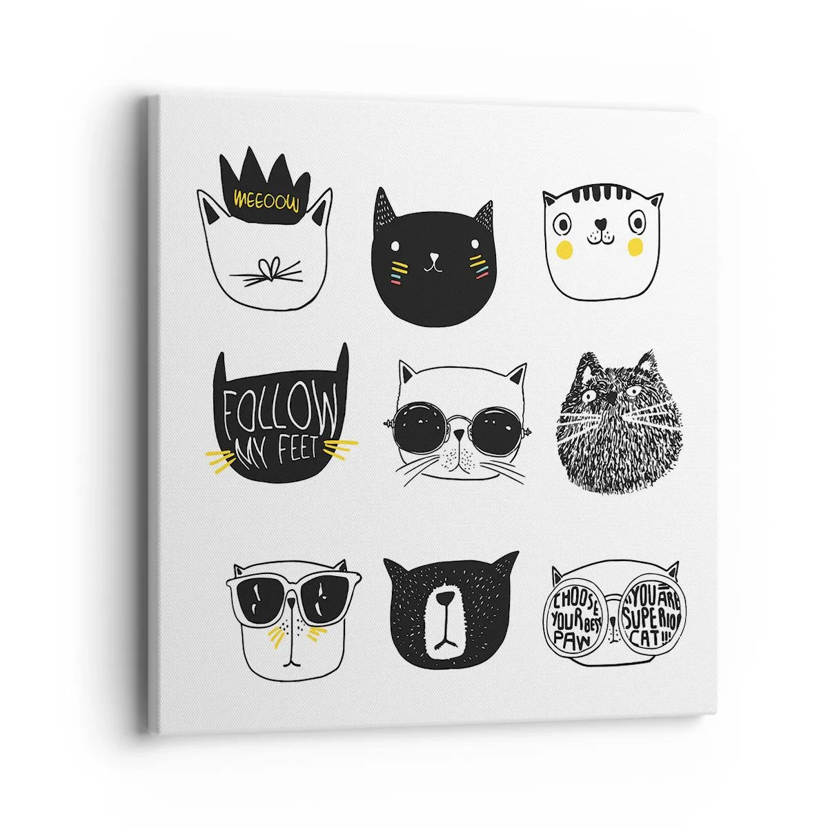 Schilderen op canvas - Iedereen is anders - 40x40 cm