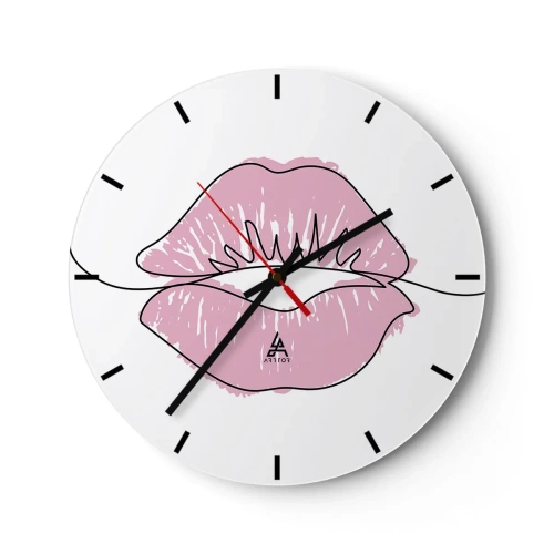Wandklok - Klok - Klaar om te kussen? - 40x40 cm