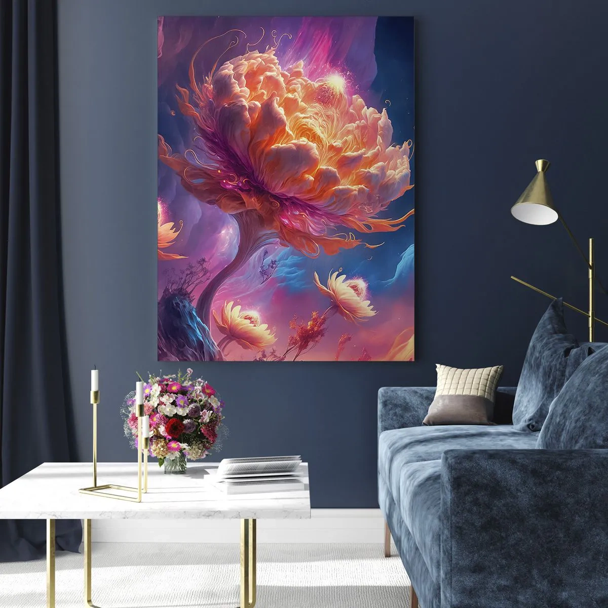 Schilderen op glas - Andere wereld - 70x100 cm