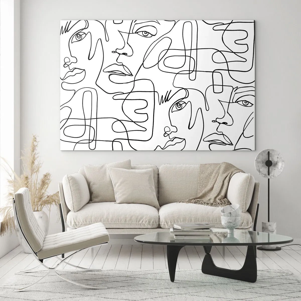 Schilderen op glas - In verwarde emoties - 100x70 cm