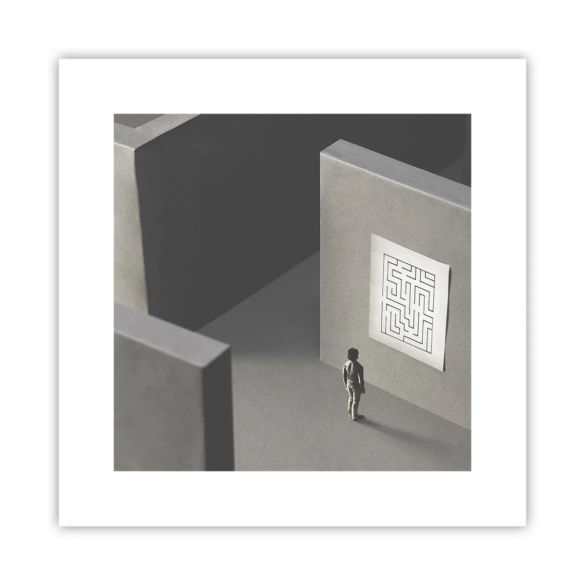 Poster - Maar waar ben ik? - 30x30 cm