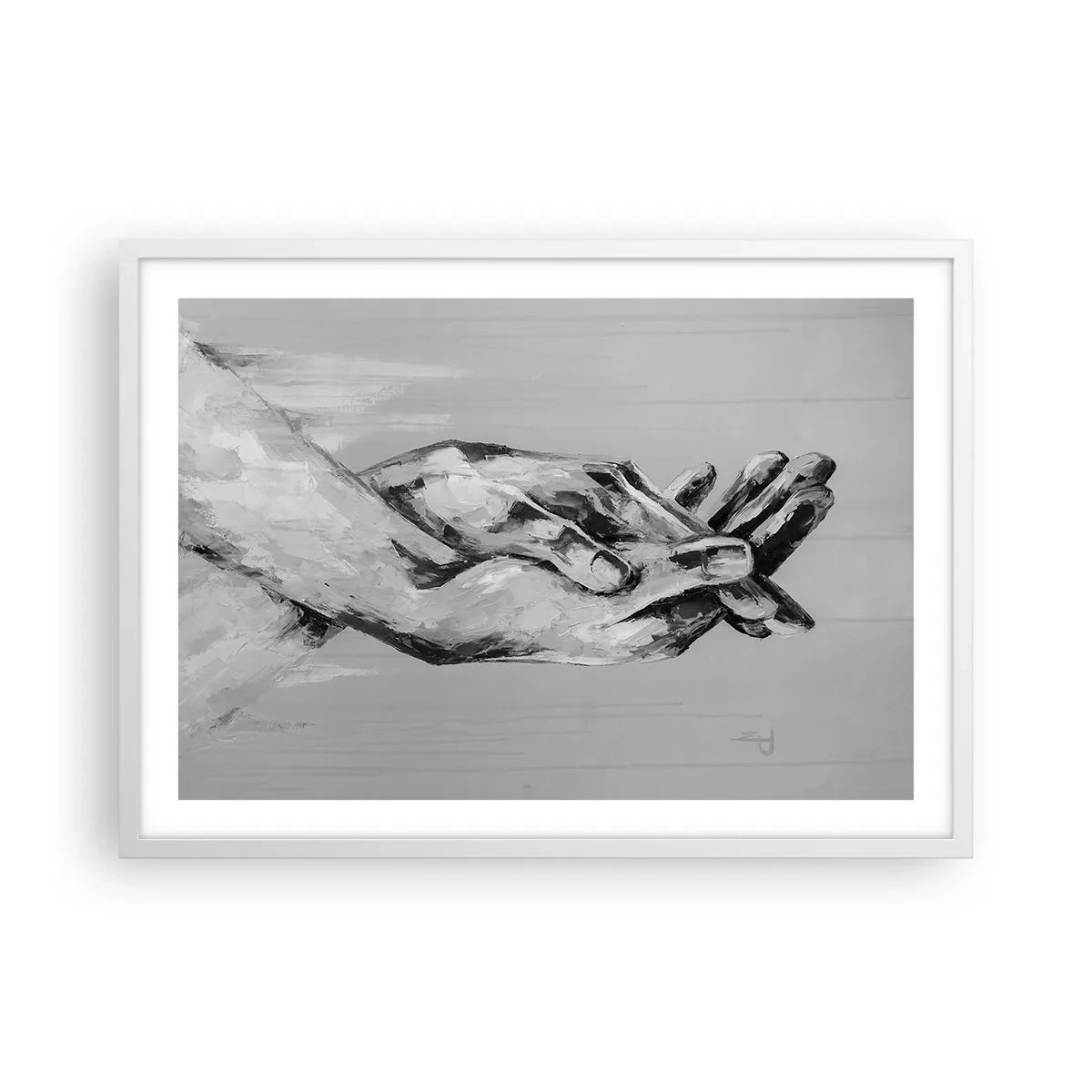 Poster in een witte lijst - Begin… - 70x50 cm