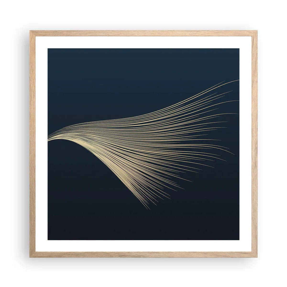 Een poster in een licht eiken lijst - Als het haar van een engel - 60x60 cm