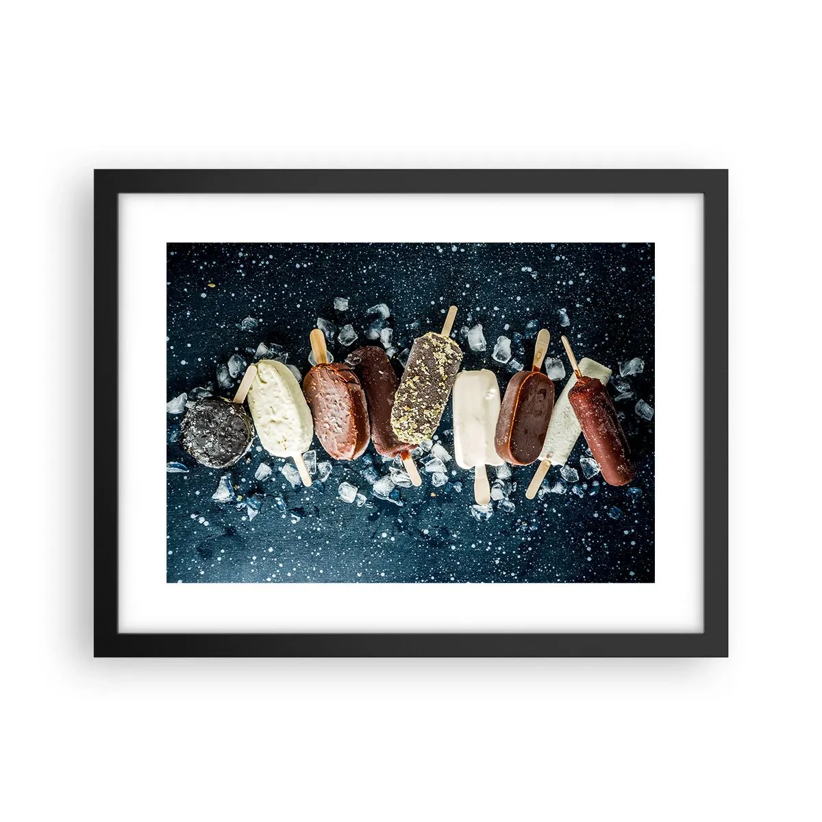 Poster in een zwarte lijst - De smaak van hete zomer - 40x30 cm