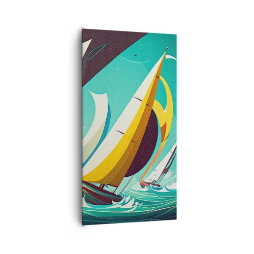 Schilderen op canvas - Met elementen als een broer - 65x120 cm