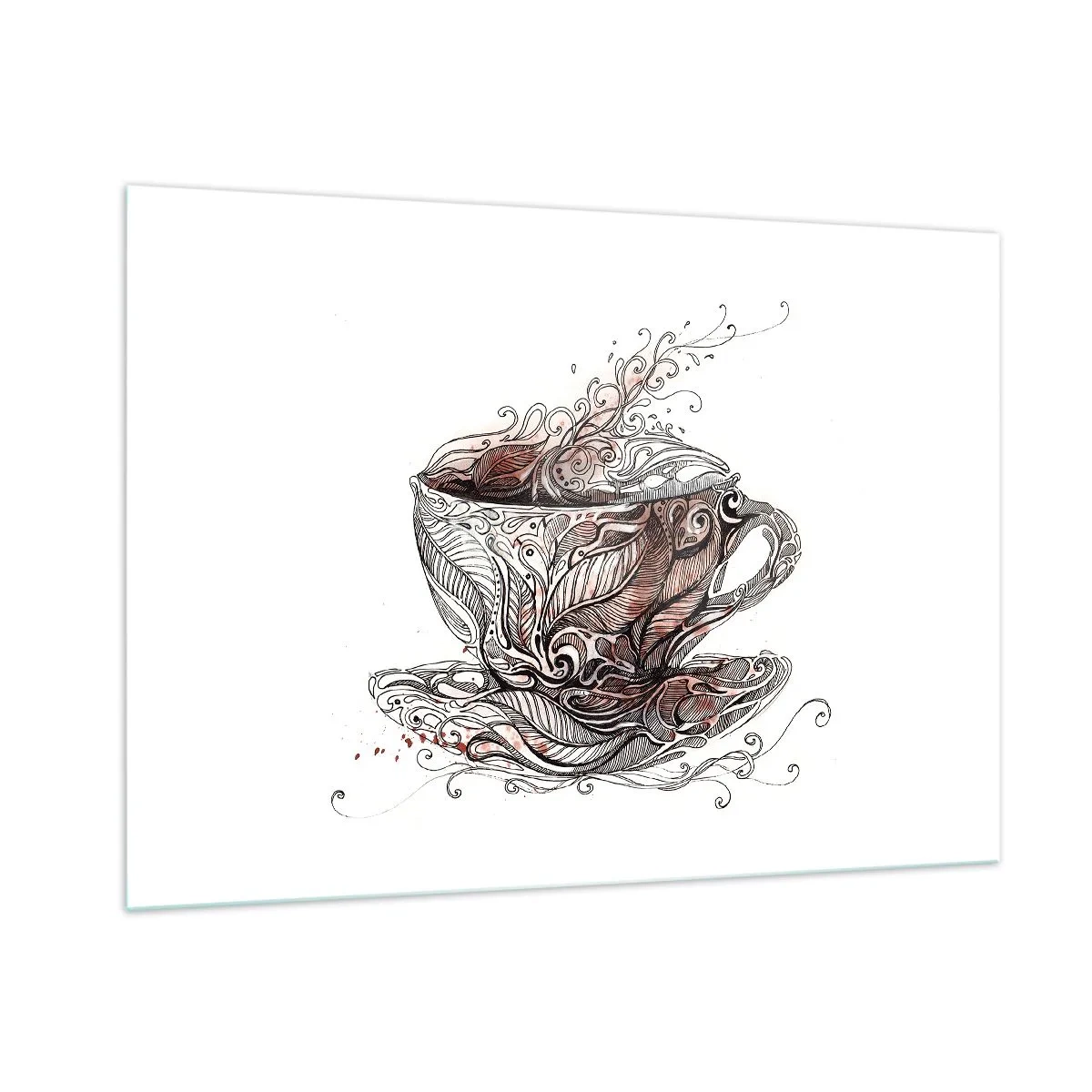 Schilderen op glas - Thee voor alles - 100x70 cm