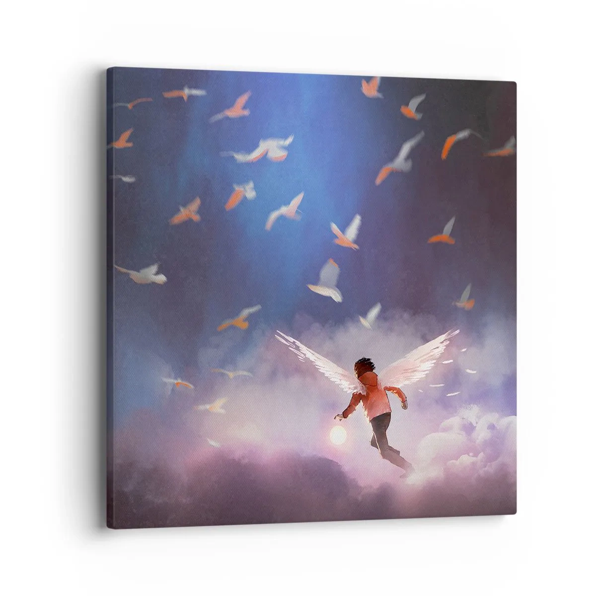 Schilderen op canvas - Je hebt verbeeldingskracht en moed nodig - 40x40 cm