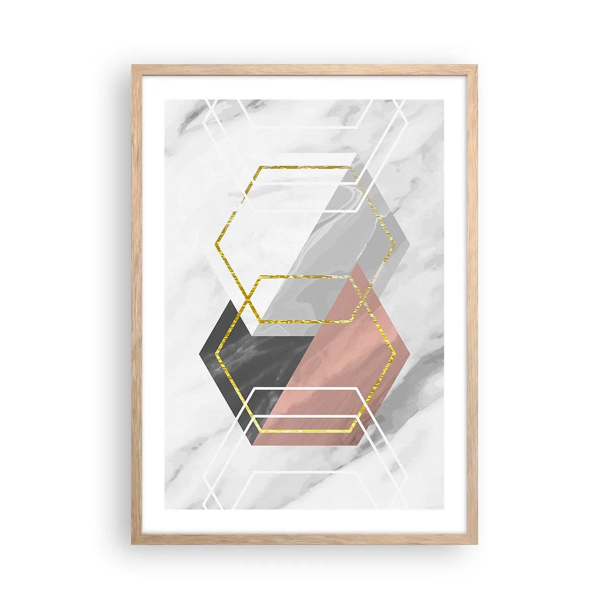 Een poster in een licht eiken lijst - Keten samenstelling - 50x70 cm