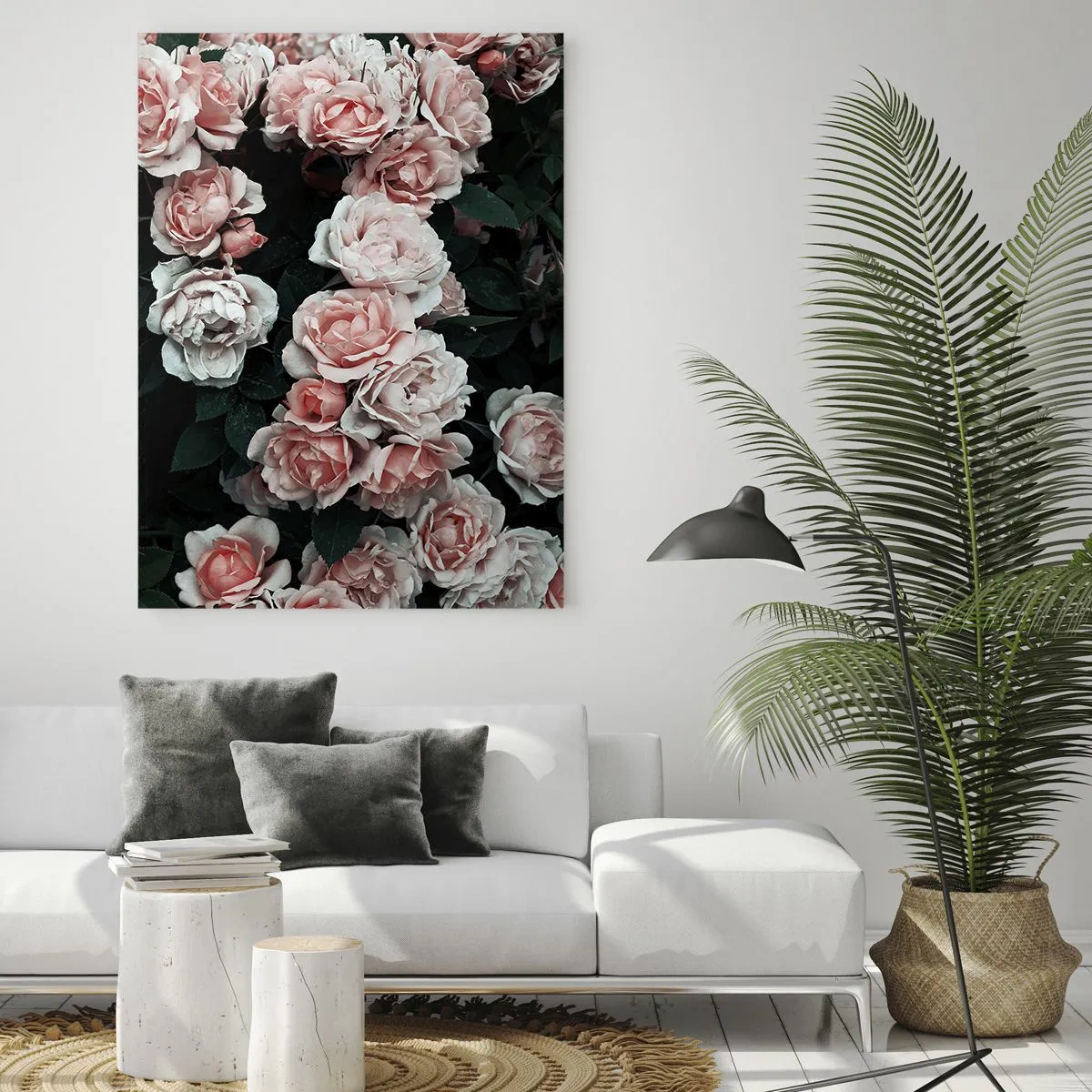 Schilderen op glas - Rozen ensemble - 50x70 cm