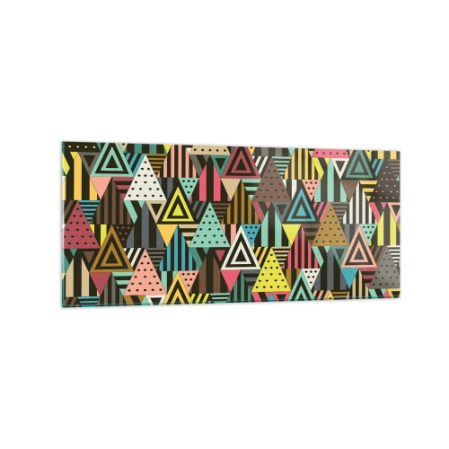 Schilderen op glas - In ritme op drie - 120x50 cm