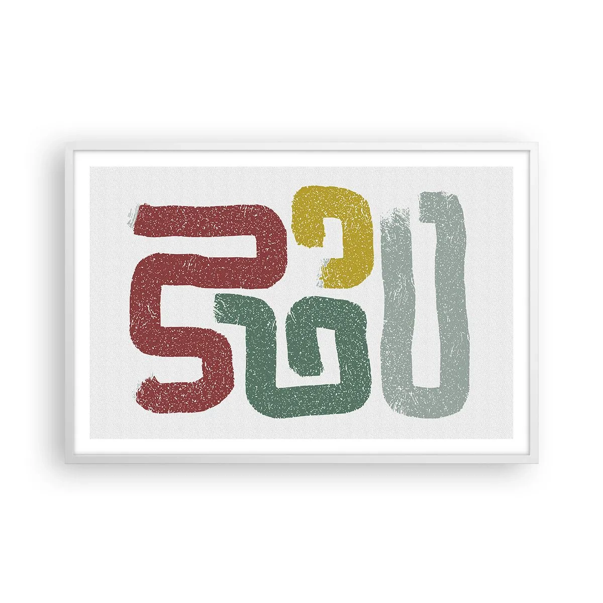 Poster in een witte lijst - In een onbekende taal - 91x61 cm