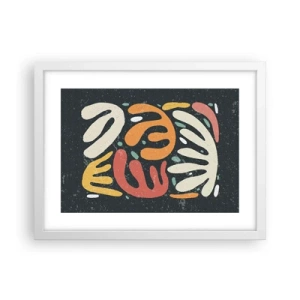 Poster in een witte lijst - Compositie – ik sta op het punt je te pakken te krijgen - 40x30 cm