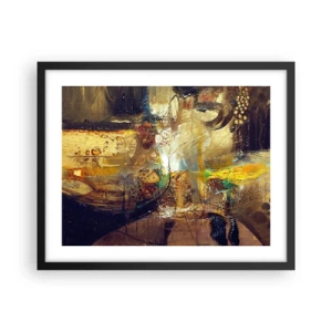 Poster in een zwarte lijst - Koud, warmer, heet - 50x40 cm