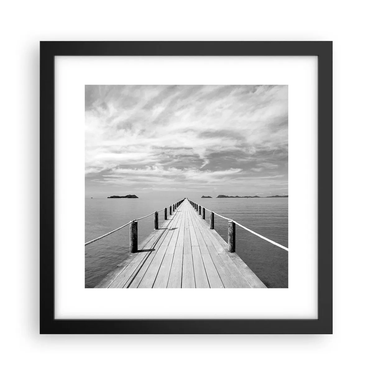 Poster in een zwarte lijst - Of misschien een reis... - 30x30 cm