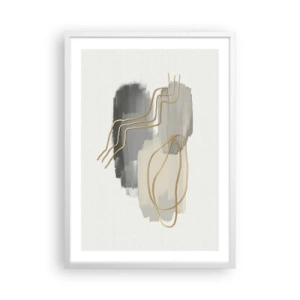 Poster in een witte lijst - Duur en beweging - 50x70 cm