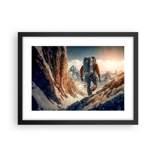 Poster in een zwarte lijst - Eenzame strijder - 40x30 cm