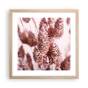 Een poster in een licht eiken lijst - Schijnbaar onopvallend - 40x40 cm