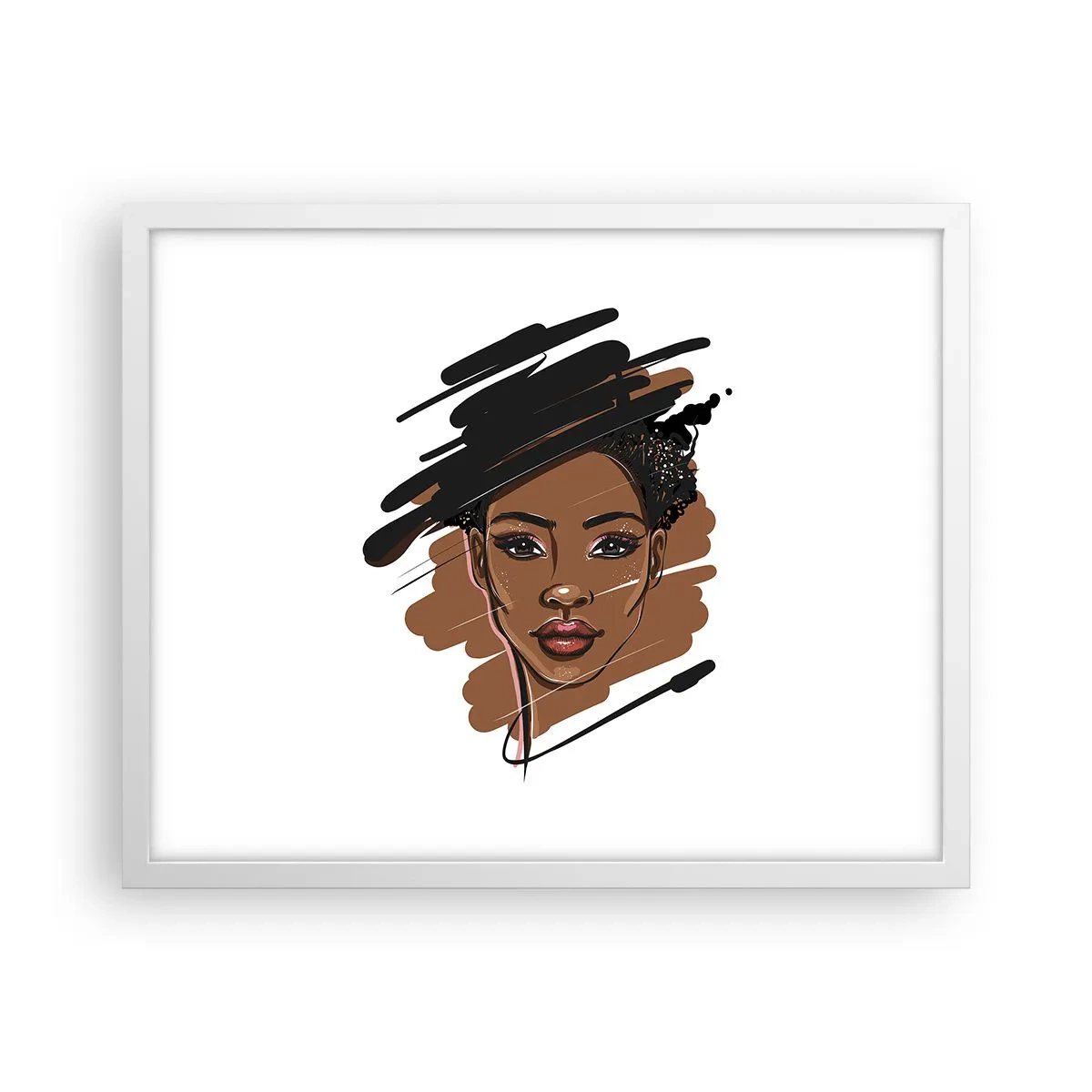 Poster in een witte lijst - Zoet als chocolade - 50x40 cm