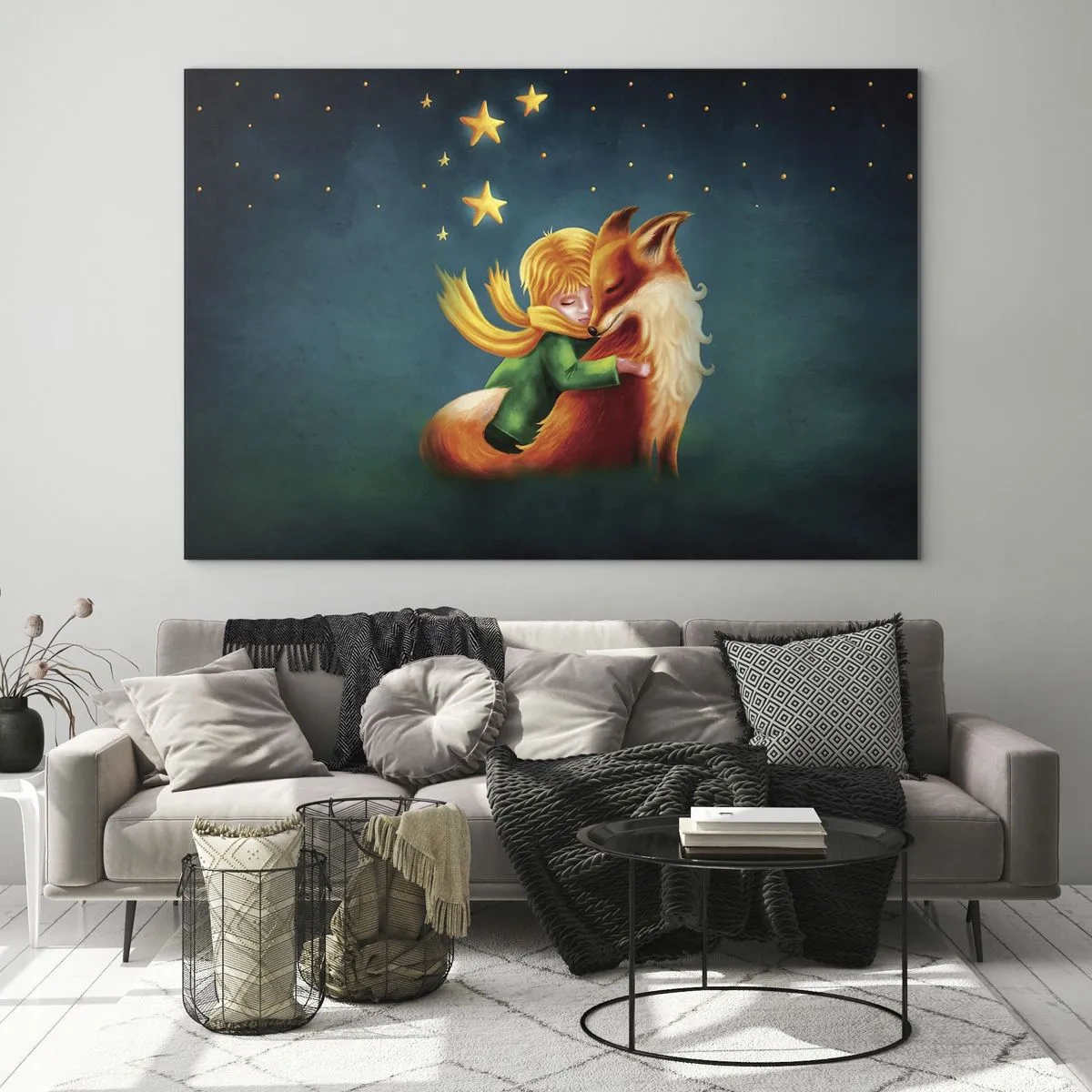 Schilderen op glas - Kleine Prins - 120x80 cm
