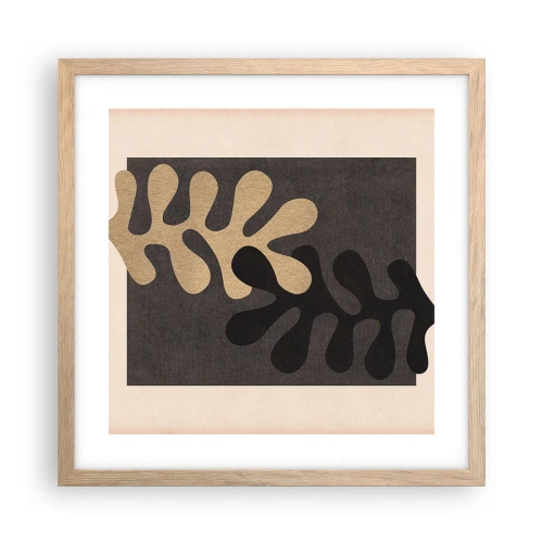 Een poster in een licht eiken lijst - Afwezigheid en complement - 40x40 cm