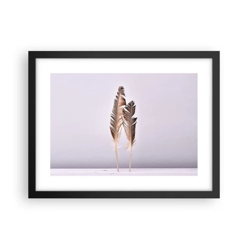 Poster in een zwarte lijst - Tegen het niets - 40x30 cm